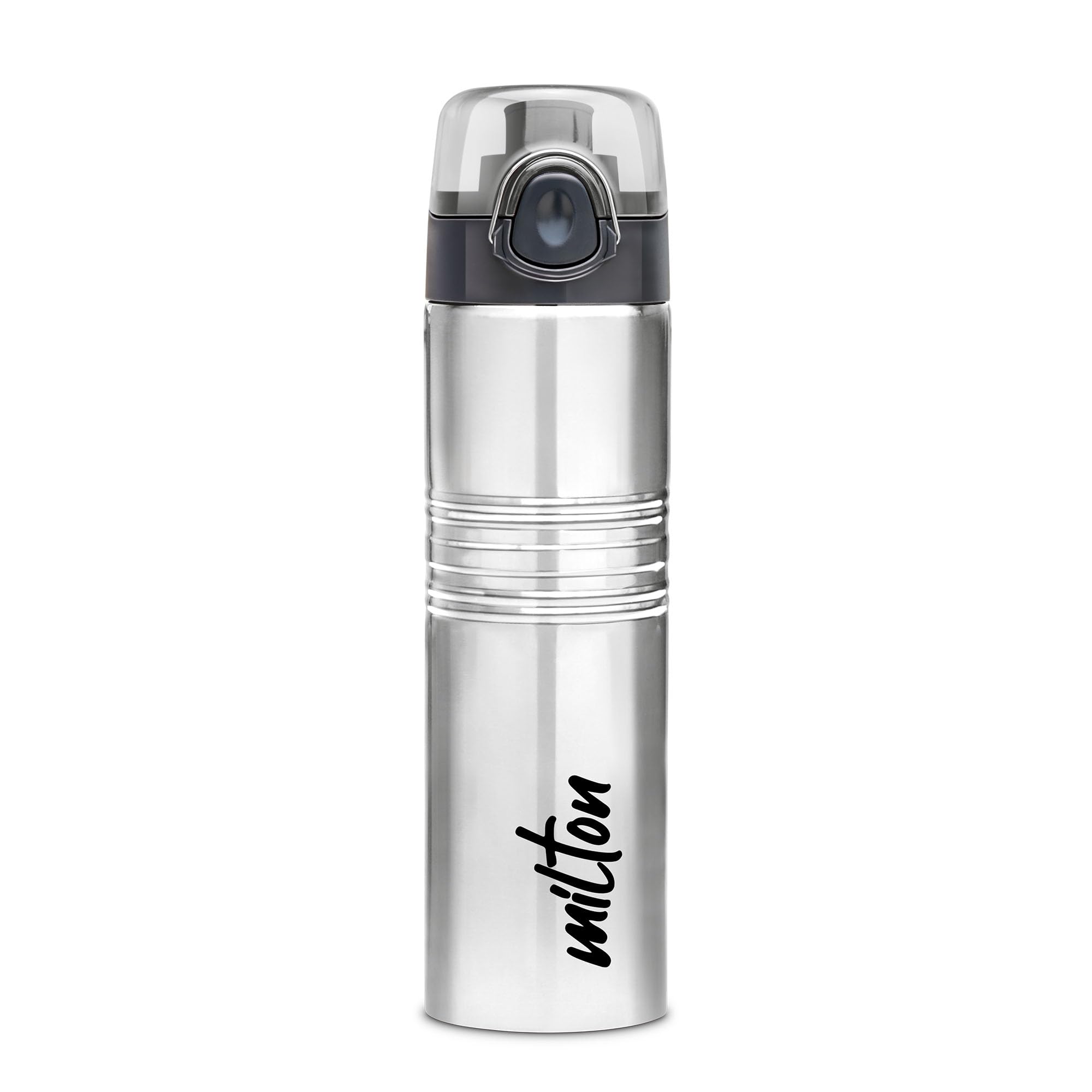 MILTON Vogue 750 Stainless Steel Water Bottle 750 ml, Single Walled, ISI Certified I Leak Proof Lid, Rust Proof I For School, Office, Gym I Silver