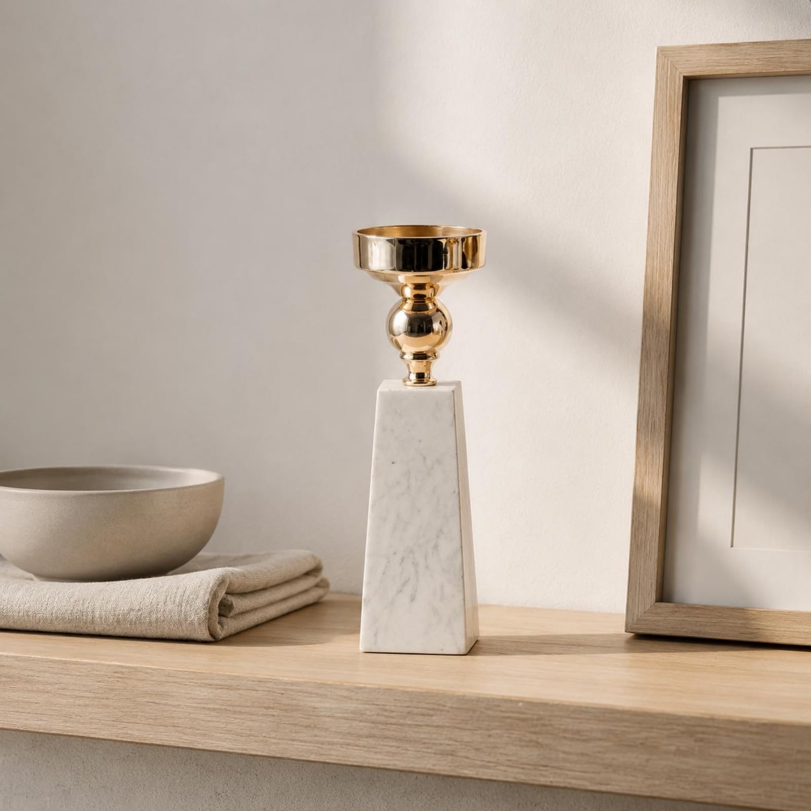 Marmor-Kerzenhalter Romantisch Moderne Tischkerzenhalter Wohndeko für Esszimmer, 100 100 320mm