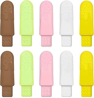 10 PCS Aligners Chewies for Aligner Chompers Chewies for Invisalign Aligner Orthodontic Aligner Trays Seater Dental Chewies, 5 Colors (White, Brown, Pink, Green, Yellow)