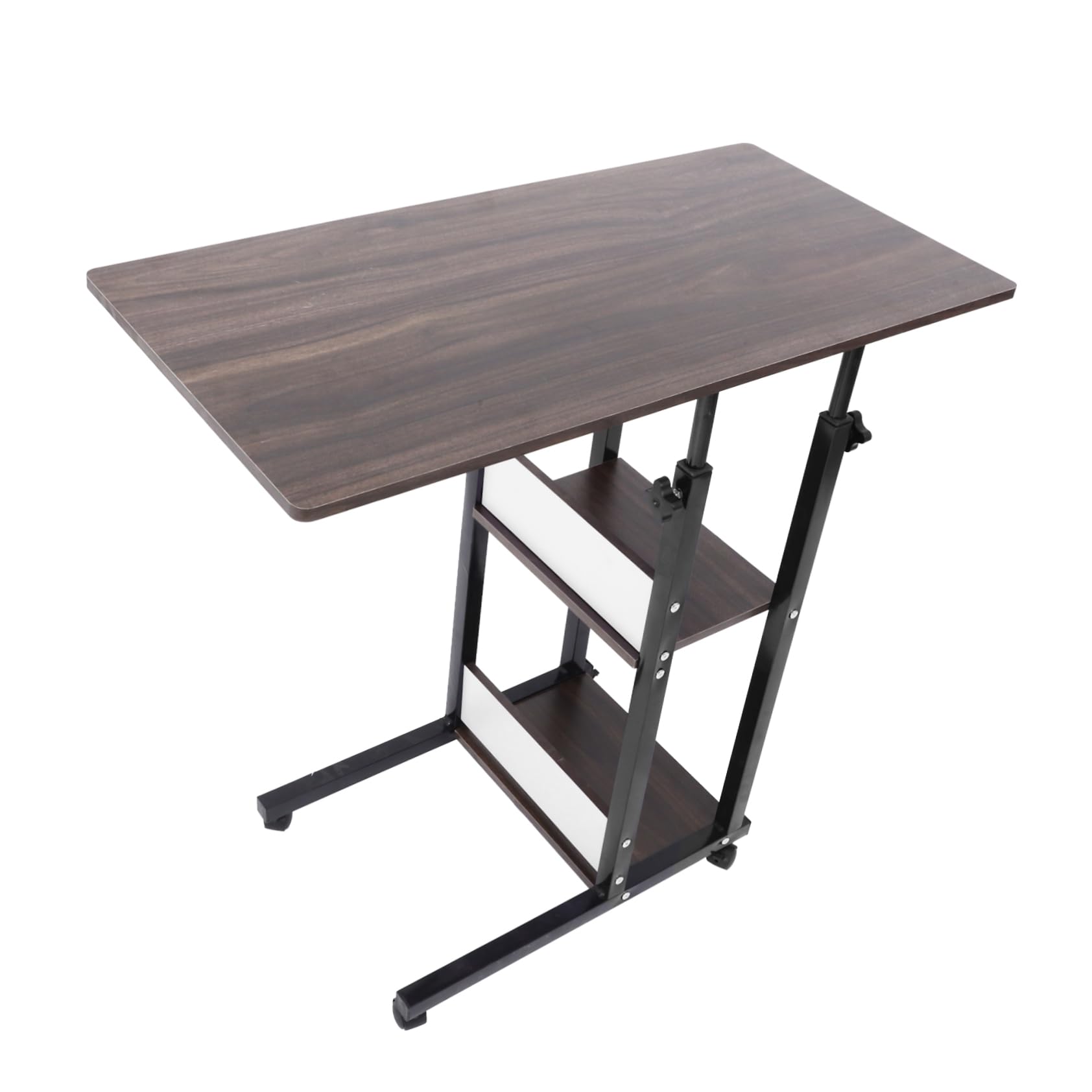 Unomor 1set Folding Bedside Table for Laptop Use Small Ample Workspace Stylish Design for Bedroom Dorm for Studying and Leisure Activities