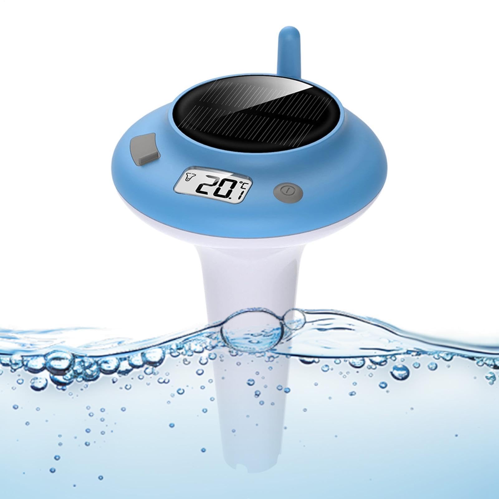 Termometro Galleggiante per Piscina Esterna Monitor Digitale Solare | Misuratore Di Temperatura 'Acqua per Spa, , Vasche da Bagno, Acquari, Peschiere, Piscine da E