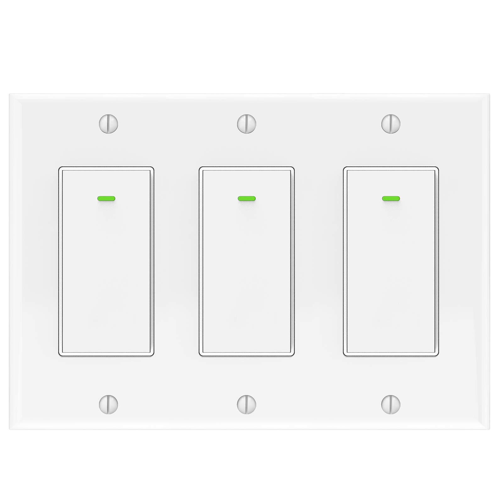 3 Gang Smart WIFI Light Switch (Not 3 Way Switch) Work with Alexa Google Assistant and IFTTT