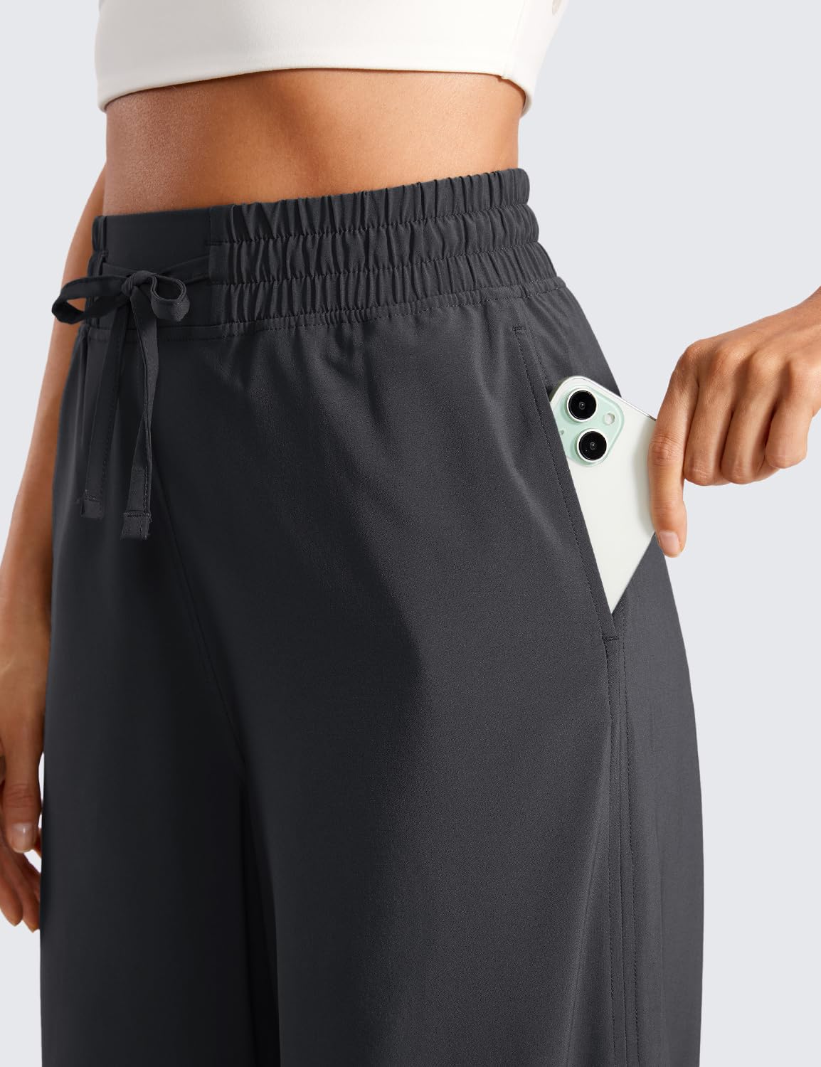 CRZ YOGA Pantaloni Capri Leggeri a Gamba Larga per Le Donne A Vita Alta Sciolto