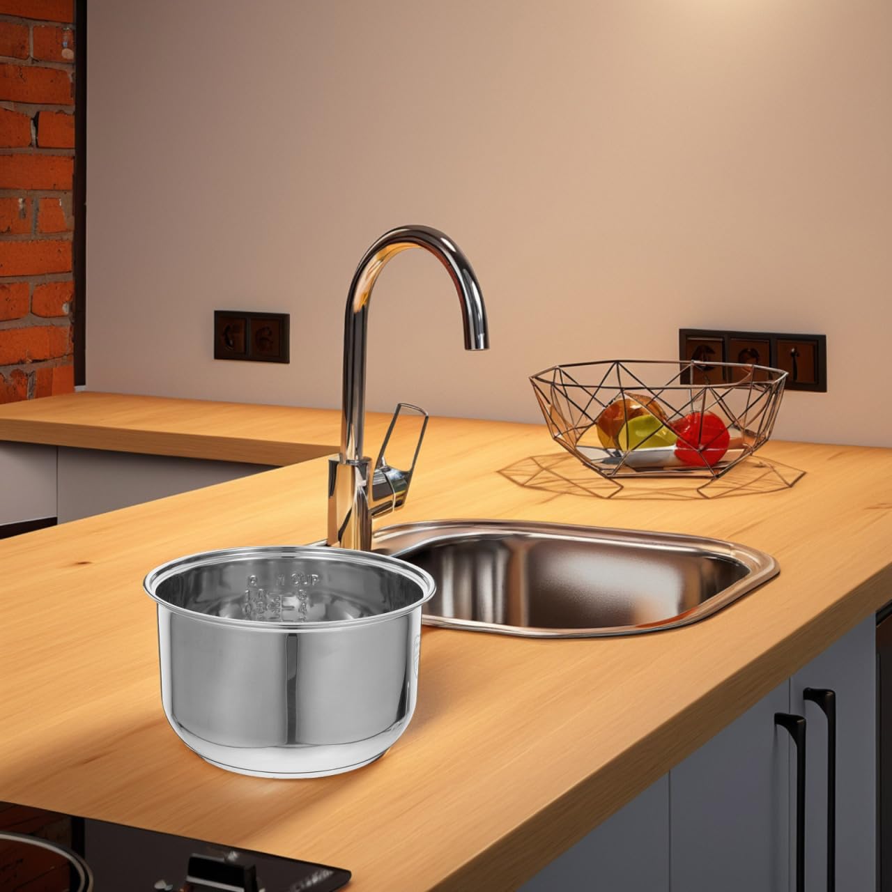 ABOOFAN Accesorios para Copa Arrocera Revestimiento Interior de Repuesto para Cocina Universal de Acero Inoxidable