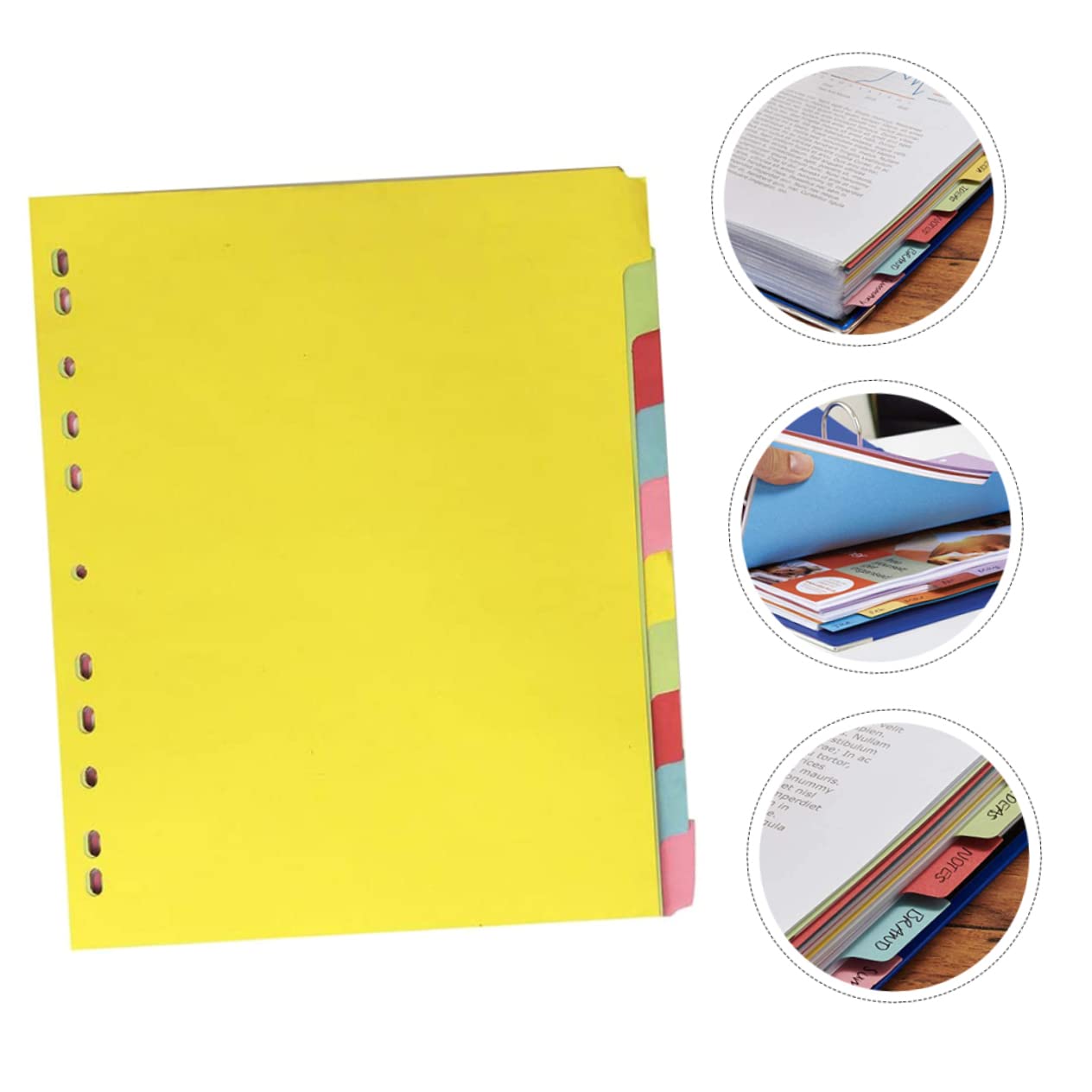 NUOBESTY 36pezzi Divisori Colorati Con Etichette Scrivibili Per Organizzazione Documenti e Quaderni Per Ufficio Scuola e Presentazioni