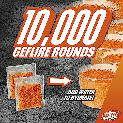 Image of Nerf Pro Gelfire Raid Blaster, Fire 5 Rounds at Once, 10,000 Gel Rounds, 800 Round Hopper, Eyewear, Toys for Teens Ages 14 & Up