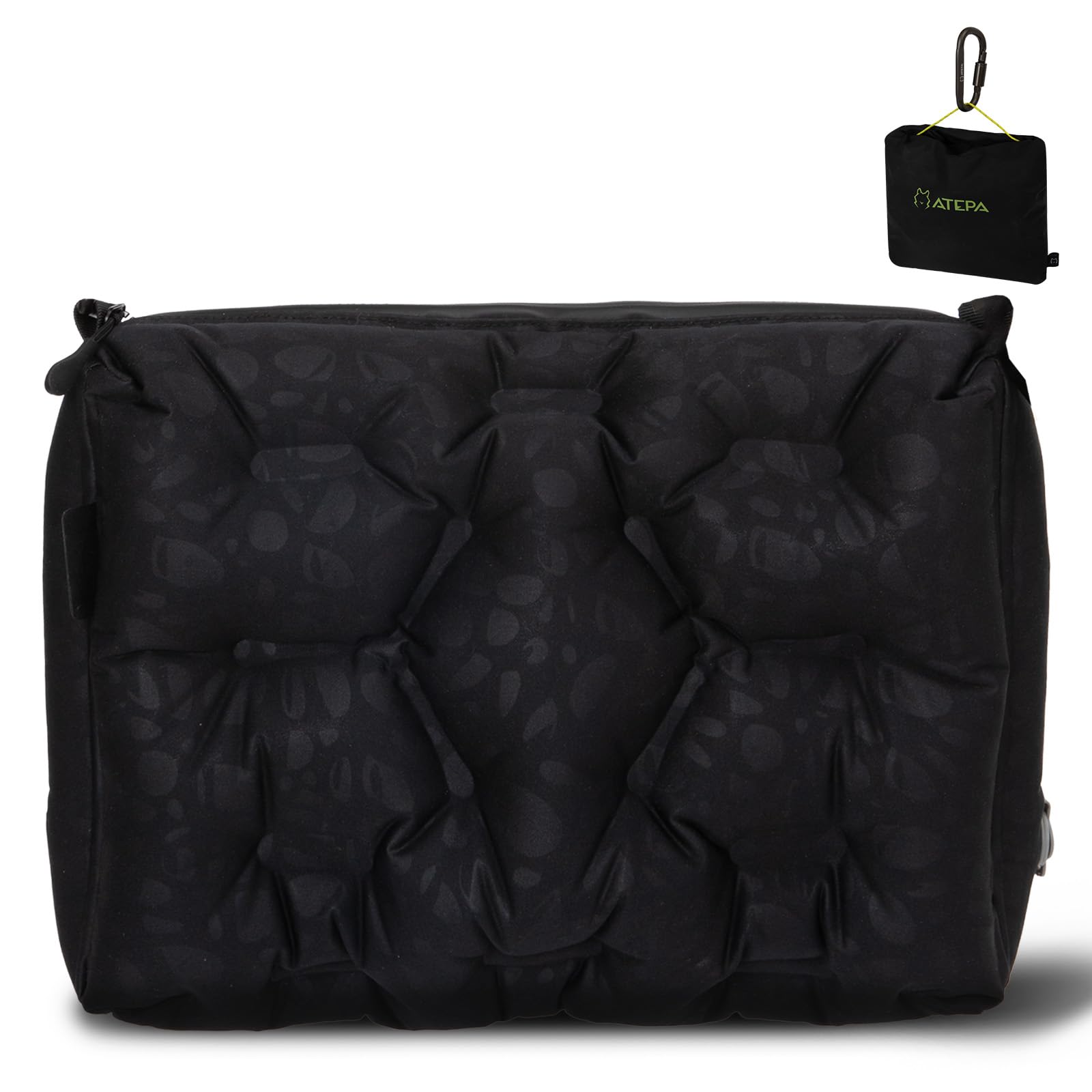 ATEPA 4 in 1 Travel Seat Cushion Portable Inflatable Cushion Pillow Neck Back Support Ultralight Travel Bag with