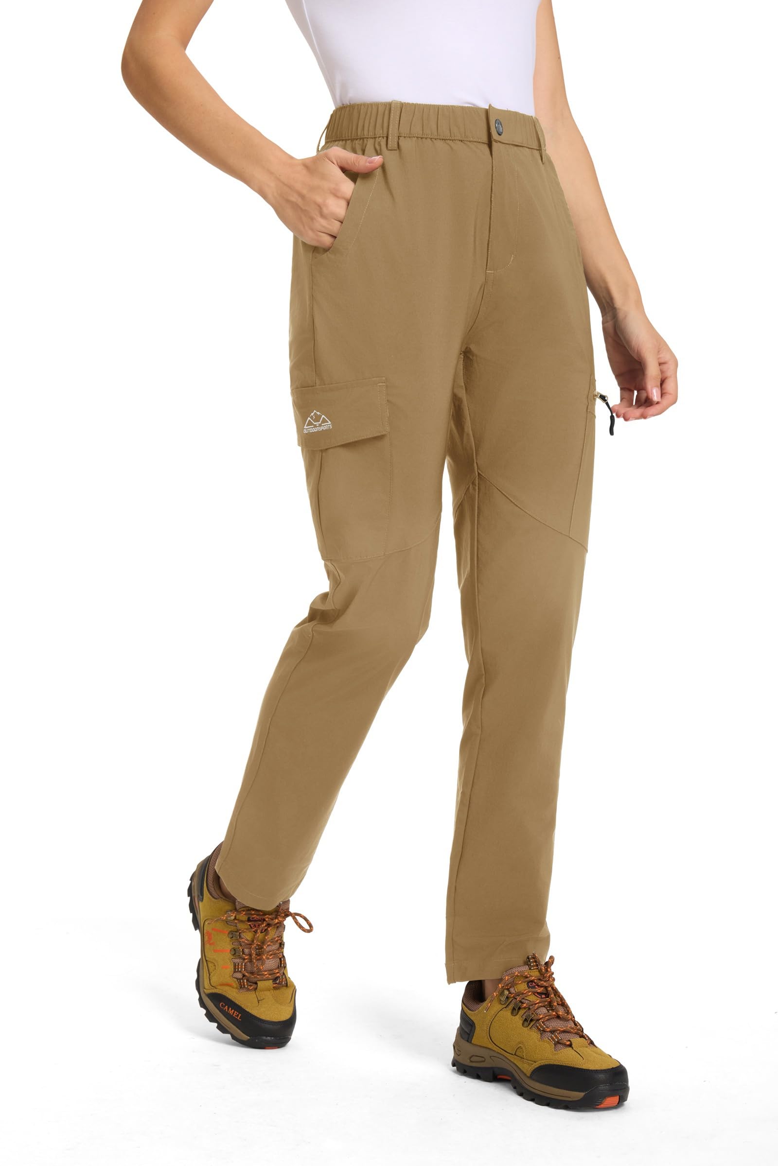 Rdruko Wanderhose Damen Trekkinghose Outdoorhose Leichte Funktionshose Schnelltrocknend Wasserdicht UV-Schutz Cargohose Atmungsaktiv Jogginghose