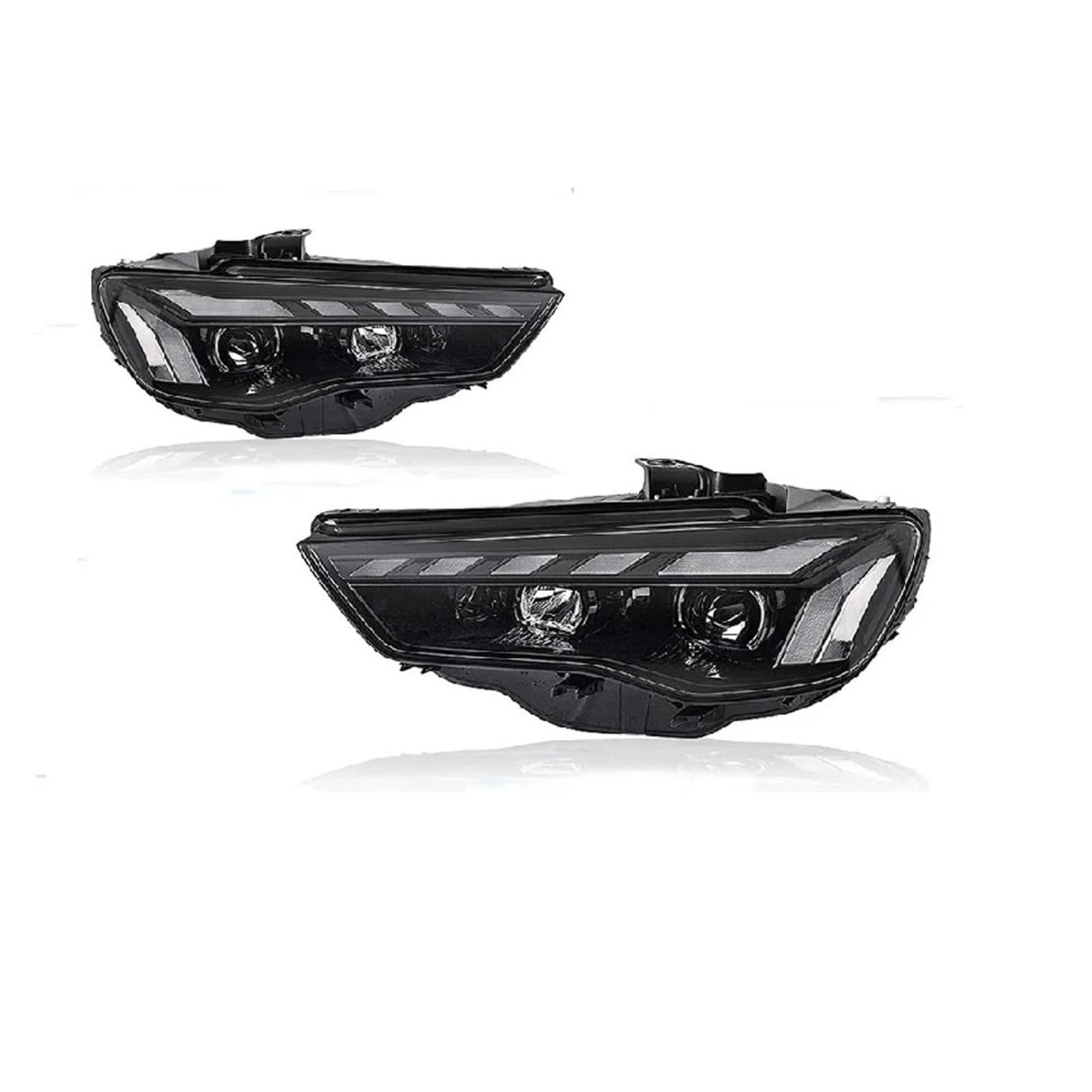 Pasuje do Au//di A3 2013-2016 pełna dioda LED DRL reflektor samochodowy montaż sygnału akcesoria samochodowe zmodyfikowana lampa reflektory LED