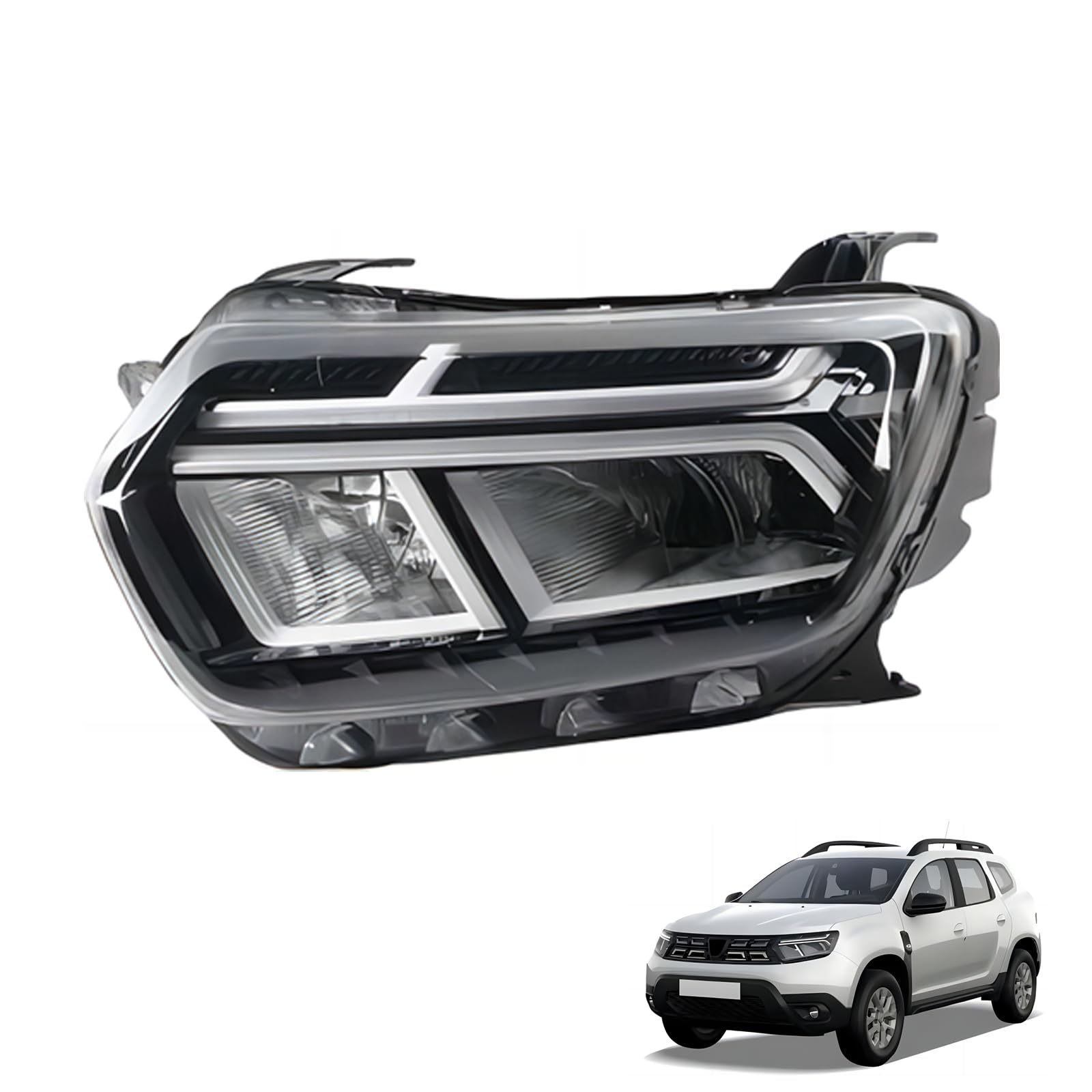 Faro blanco izquierdo para RENAULT DACIA DUSTER 2022 XF733-010 L：260602465R