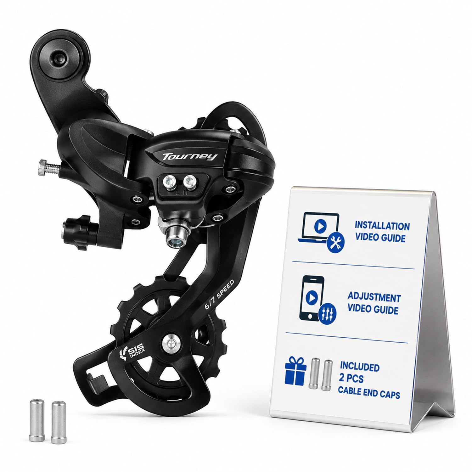 Tourney TY-300-SGS Rear Derailleur, 6/7 Speed Direct Mount, Video Guides