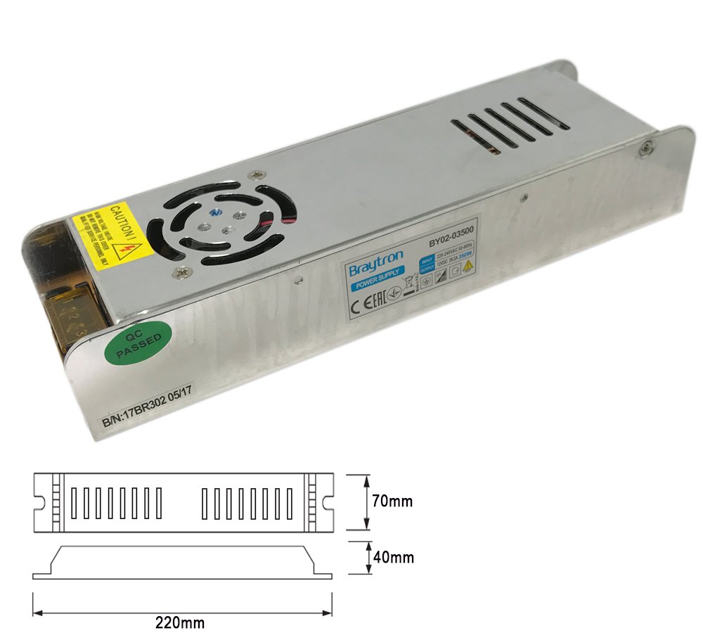 Transformador para tira de luces LED 350.00W, 12.00V