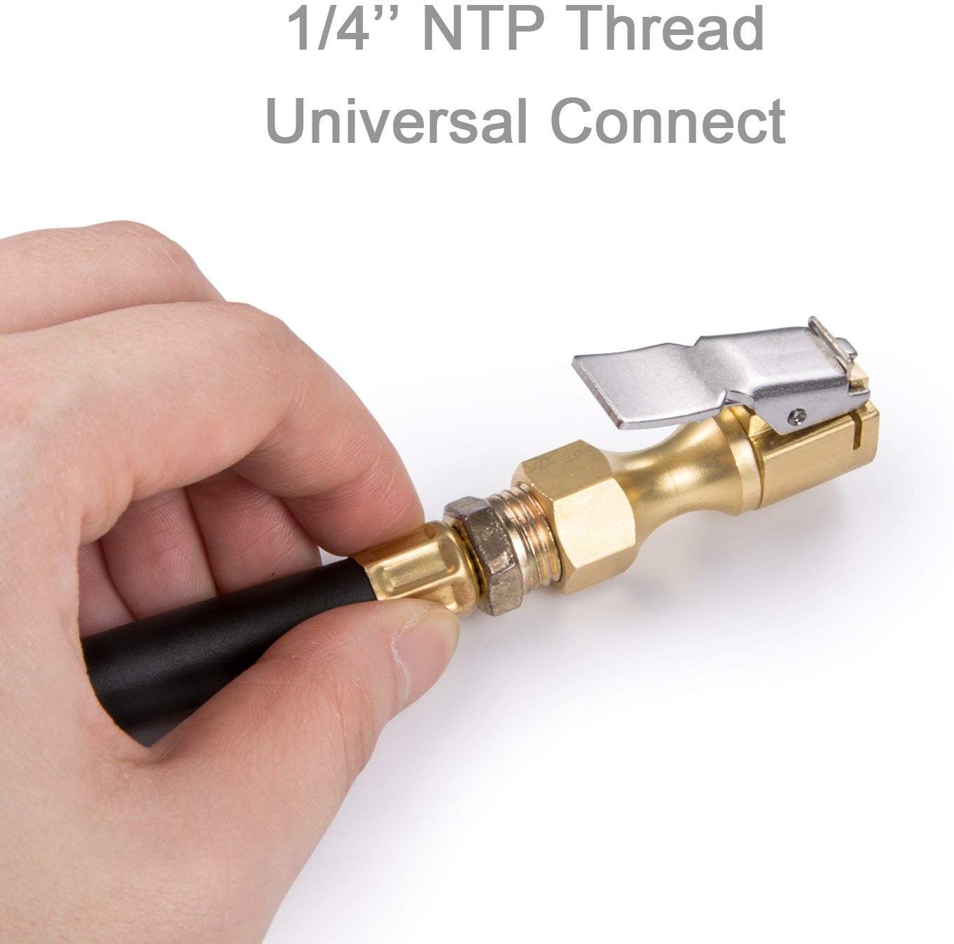 AstroAI 250PSI Tire Inflator with Pressure Gauge & Air Chuck Bundle