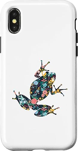 Miniatura 7 de Funda con diseño de rana floral para iPhone 11 Pro Max para mujer y niña