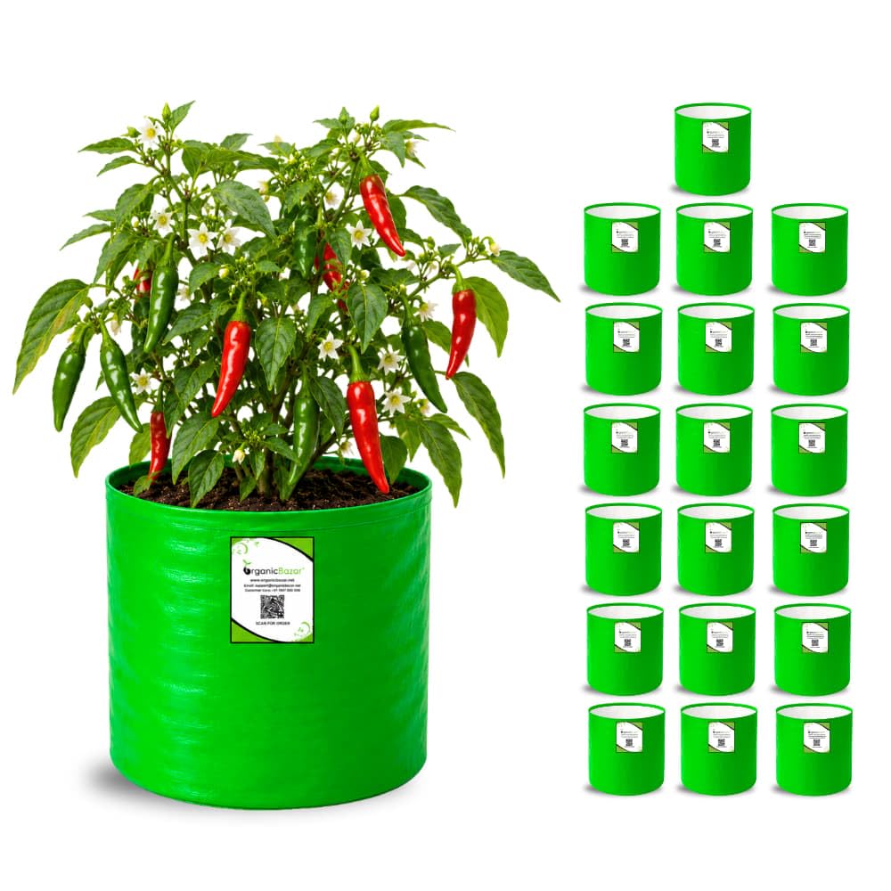 Big Fruit Plant Grow Bags - Organic Bazar (Pack of 2) -30 Big Fruit Plant Grow Bags - Organic Bazar (Pack of 2) -30