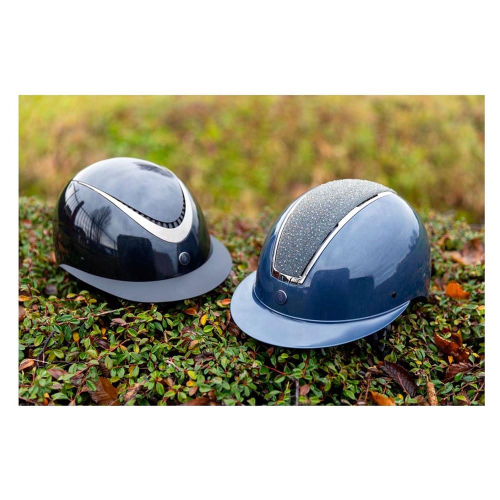 BR Kask jeździecki Thèta Plus Glossy czarny - 55-57 cm - czarny