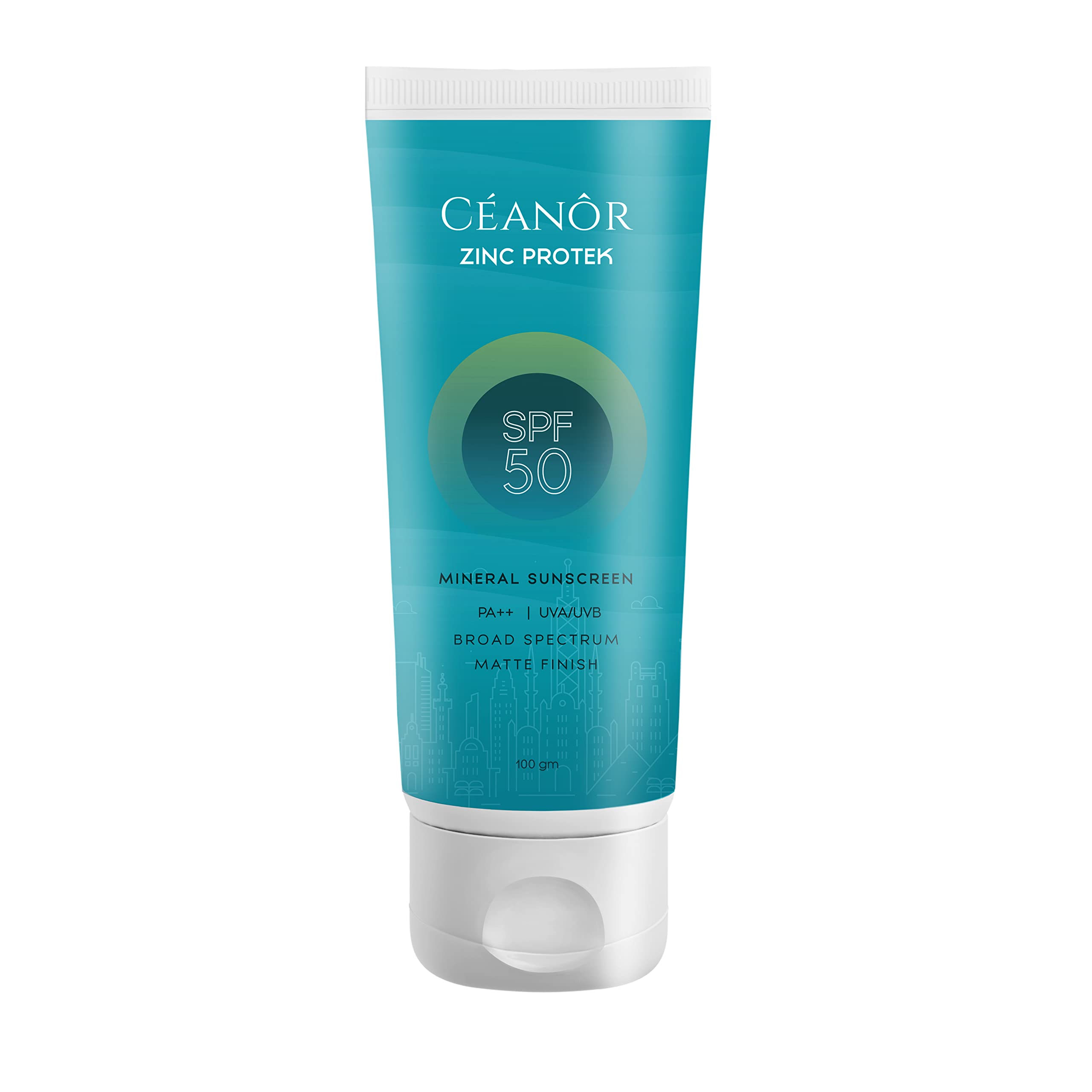 CEANOR Mineral Sunscreen(100G)|SPF 50|Matte finish with Zinc Oxide| Apt for Oily and Dry skin|Sweat Resistant