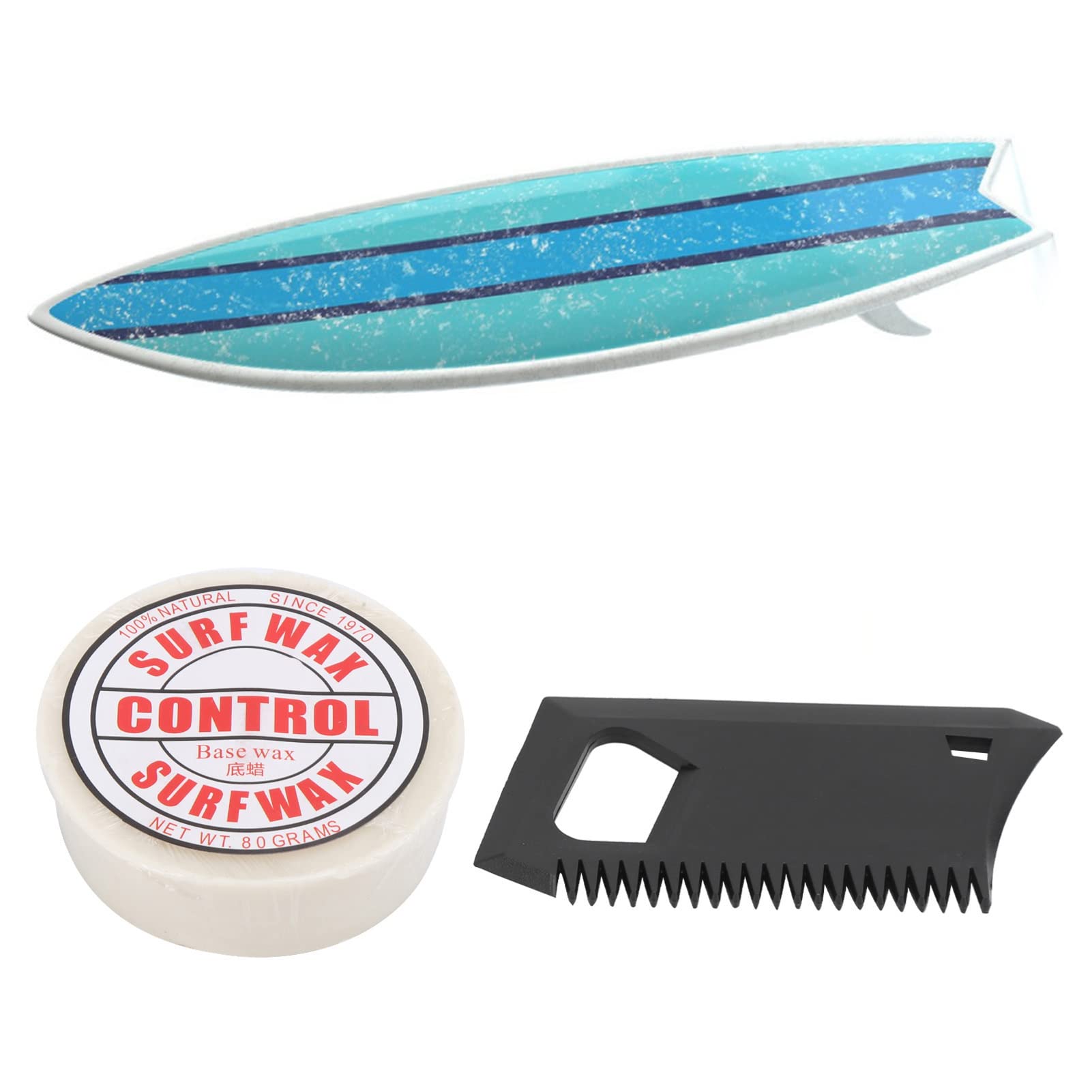 Leapiture Surf Wax Surfboard Wax Bumps Surf Wax Surfing Board Accessory with Wax Comb for Surfing Competitions Beach Holidays (Base Wax)