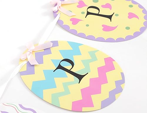 Miniatura 8 de Banner de Pascua feliz - Guirnalda de caza de huevos de Pascua decoraciones de Pascua pancarta de Pascua decoraciones de primavera banderines de