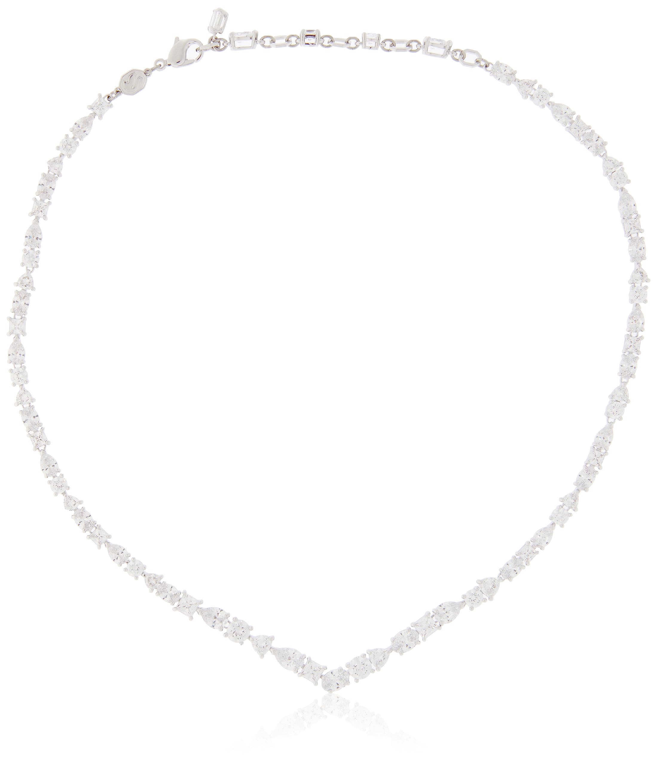 SwarovskiMesmera Necklace and Earring Set, White Crystals in a Rhodium Plated Setting, from the Mesmera Collection