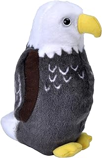 Wild Republic Audubon Birds Bald Eagle Plush with Authentic Bird Sound, Stuffed Animal, Bird Toys for Kids and Birders