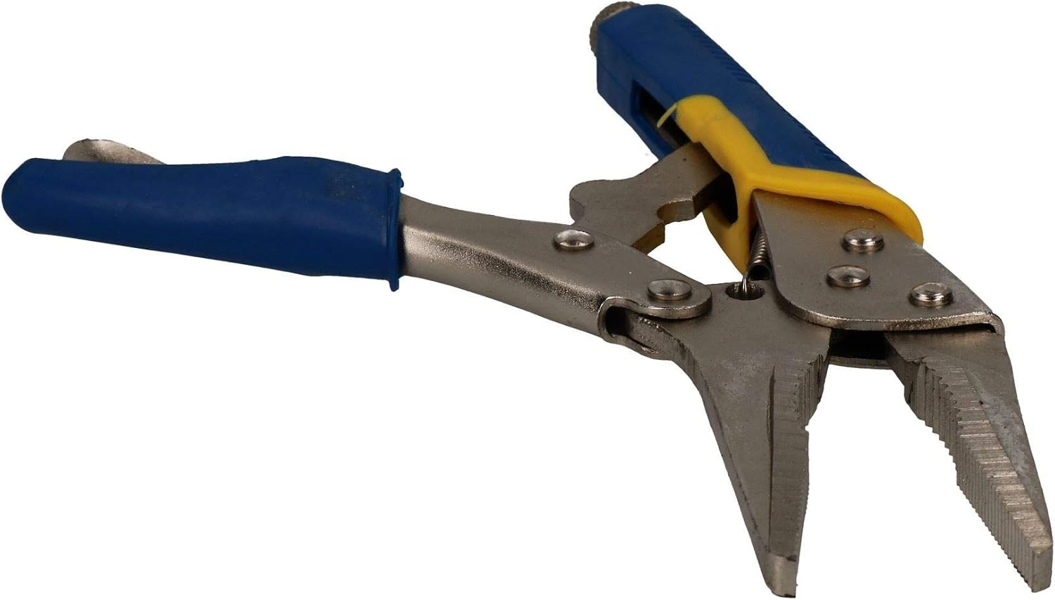 9" / 230mm Straight Long Nose Locking Grip Wrench Pliers with Soft Grip Handles