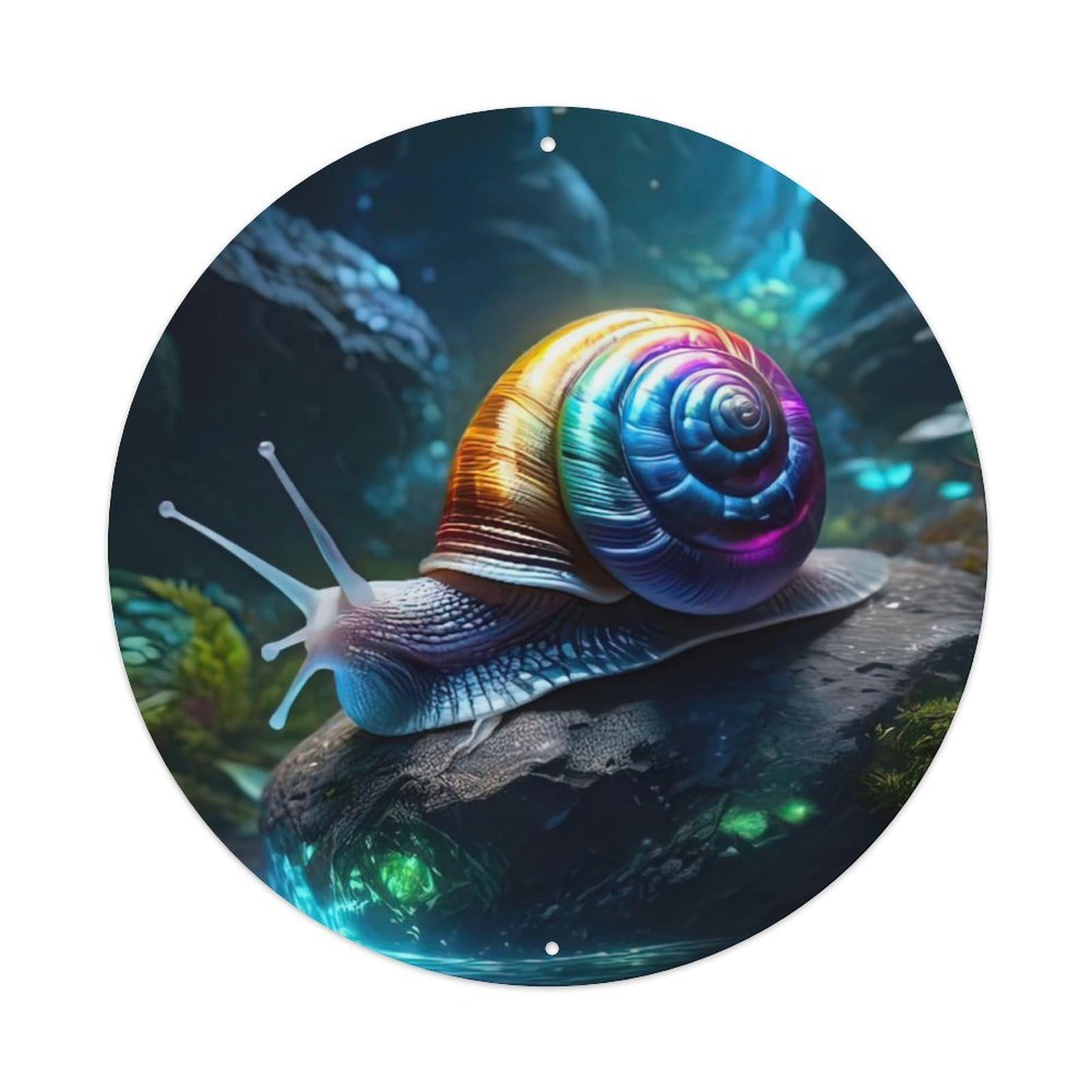 Animal The Little Snail by The River Metal Tin Sign