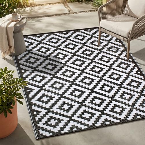 FH Home Outdoor Rug - Waterproof, Fade Resistant, Reversible - Pr...