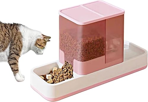 kathson Gravity - Dispensador automático de comida y agua para gatos, bebedero automático para perros, 2 en 1, juego de cuencos de agua y alimentos kathson Gravity - Dispensador automático de comida y agua para gatos, bebedero automático para perros, 2 en 1, juego de cuencos de agua y alimentos
