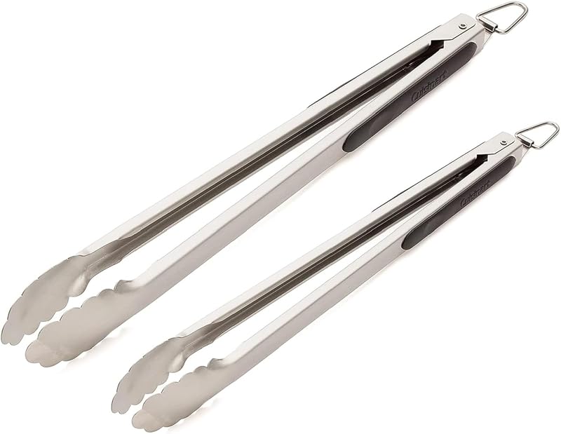 CIT-2123 Juego de pinzas para parrilla de barbacoa de 2 piezas, 0
