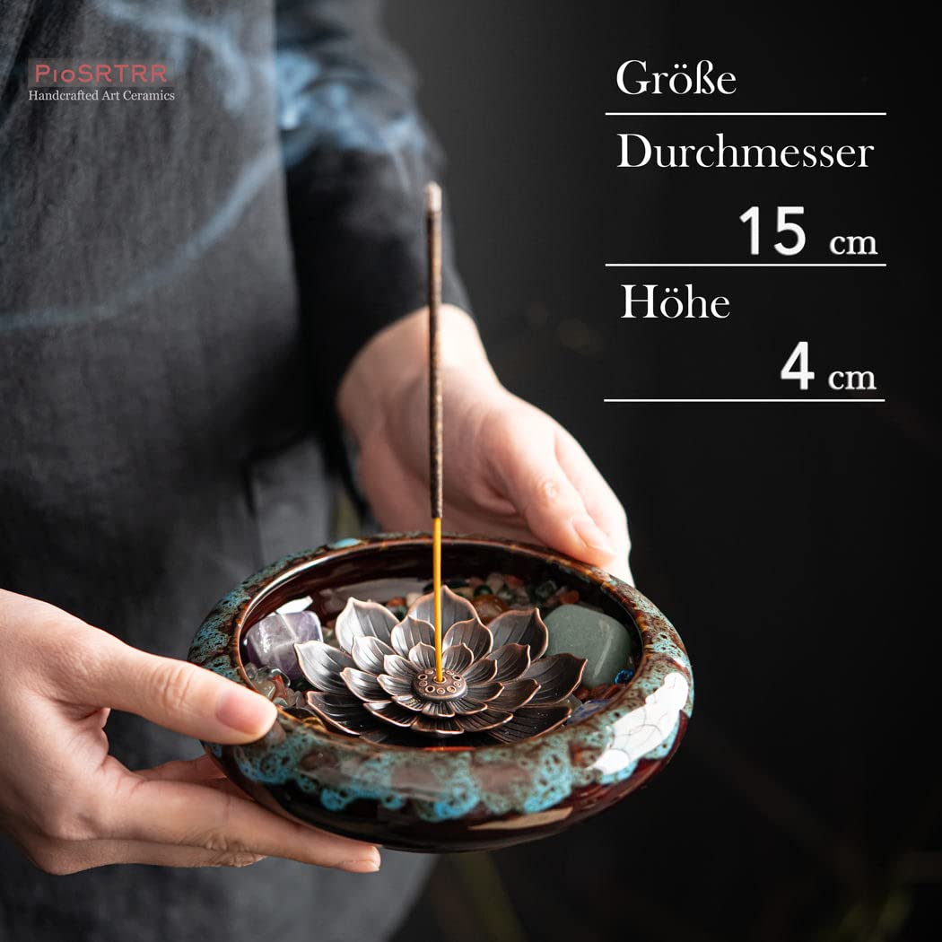Räucherstäbchen Halter Lotus Design - 9-fach Incense Holder Für Meditation