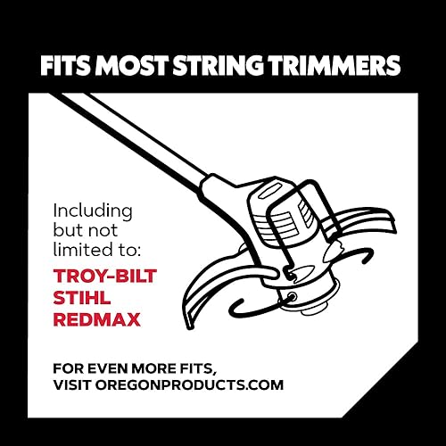 Miniatura 3 de Oregon Jet Fit 111110 - Cabezal de 2 líneas, cabezal universal de fácil carga para recortadores de eje recto de 25 cc Plus, para uso profesional o
