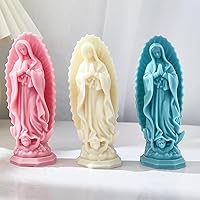 Vista 4 de Girl Sister Angel & Mary Resin Casting Molds - Silicone 3D Animal Molds for Candle Making & Home Decor