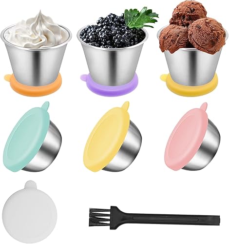 Recipiente de aderezo para ensaladas To Go recipientes pequeños reutilizables de 3 x 16 y 3 x 24 onzas cabe en caja Bento para almuerzo taza de