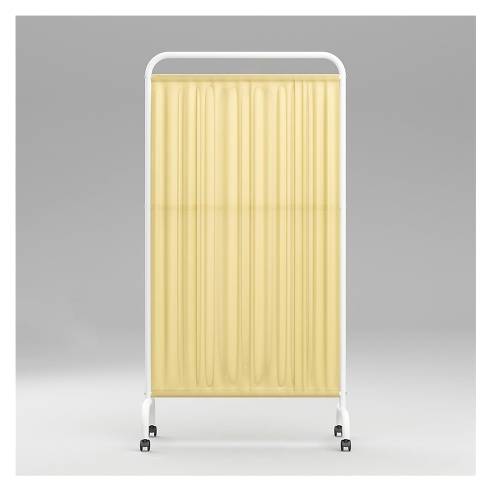 Séparateur portable pour cliniques pliable en métal avec roulettes jaune 90cm