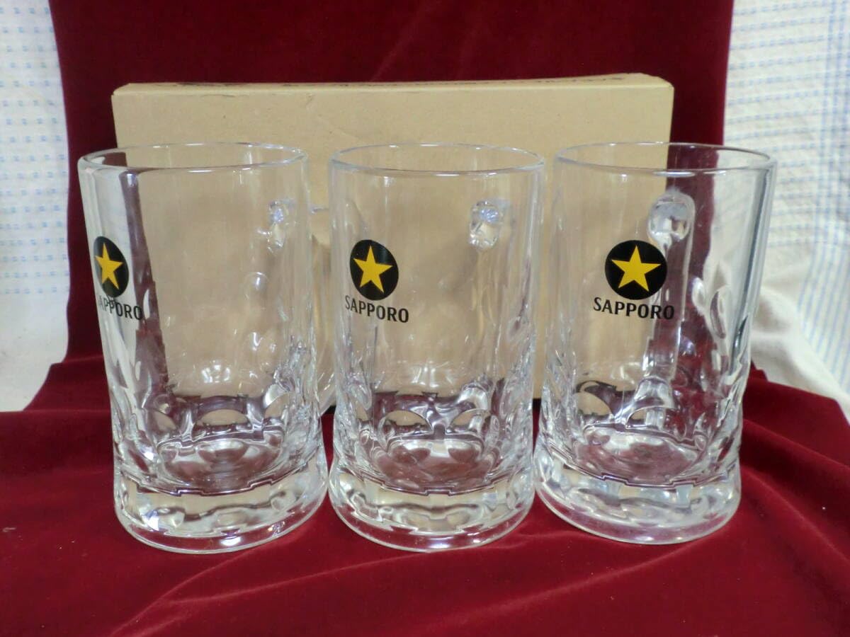 Amazon.co.jp: サッポロ 黒ラベル 樽生 800型 ディンプルジョッキ 3個