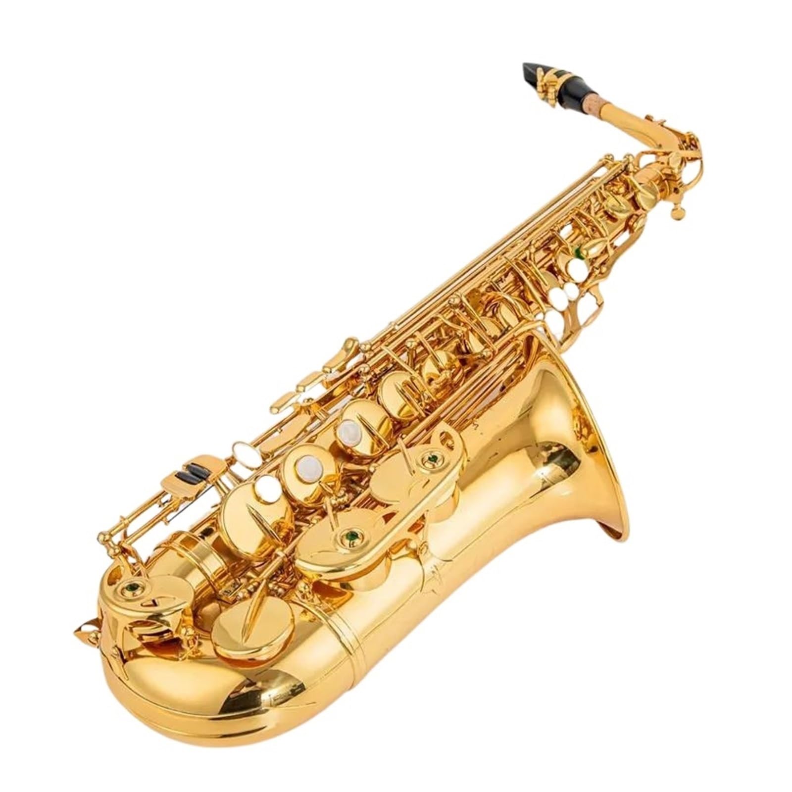 Sassofono Sassofono Contralto Professionale Sassofono Contralto Laccato Oro con Custodia per Ance per Bocchino