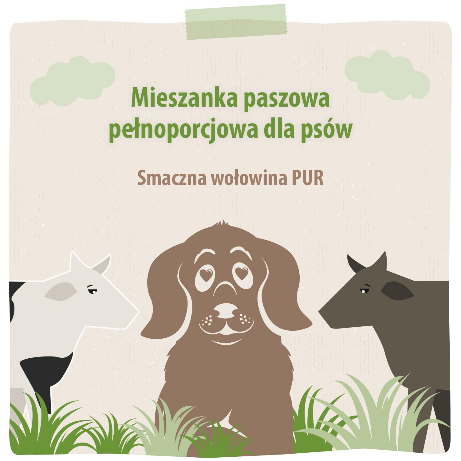 MjAMjAM - Mokra karma Premium dla psów - Czysta mięsna przyjemność - pyszna czysta wołowina, 6-pak (6 x 400g), bezzbożowa z dodatkowym mięsem