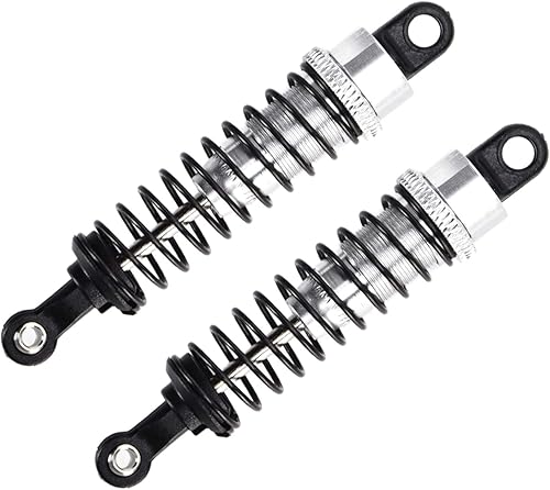 Miniatura 2 de SPYMINNPOO 2 amortiguadores de choque, 116 RC coche completo de metal delantero trasero 2.874 in longitud modelo camión amortiguador piezas de