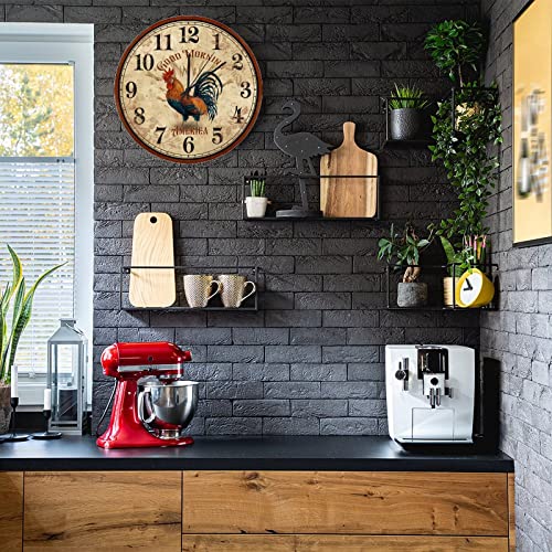 UFunhome-10-Inch-Retro-Wall-Clock-Round-Silent-Non-Ticking-Battery-Operated-Clock-Wood-for-LoftLiving-RoomClassroom-Decoration-Vintage-Style-French-Country-Rustic-Barn-Rooster UFunhome 10 Inch Retro Wall Clock Round Silent Non Ticking Battery Operated Clock Wood for LoftLiving RoomClassroom Decoration Vintage Style French Country Rustic Barn Rooster