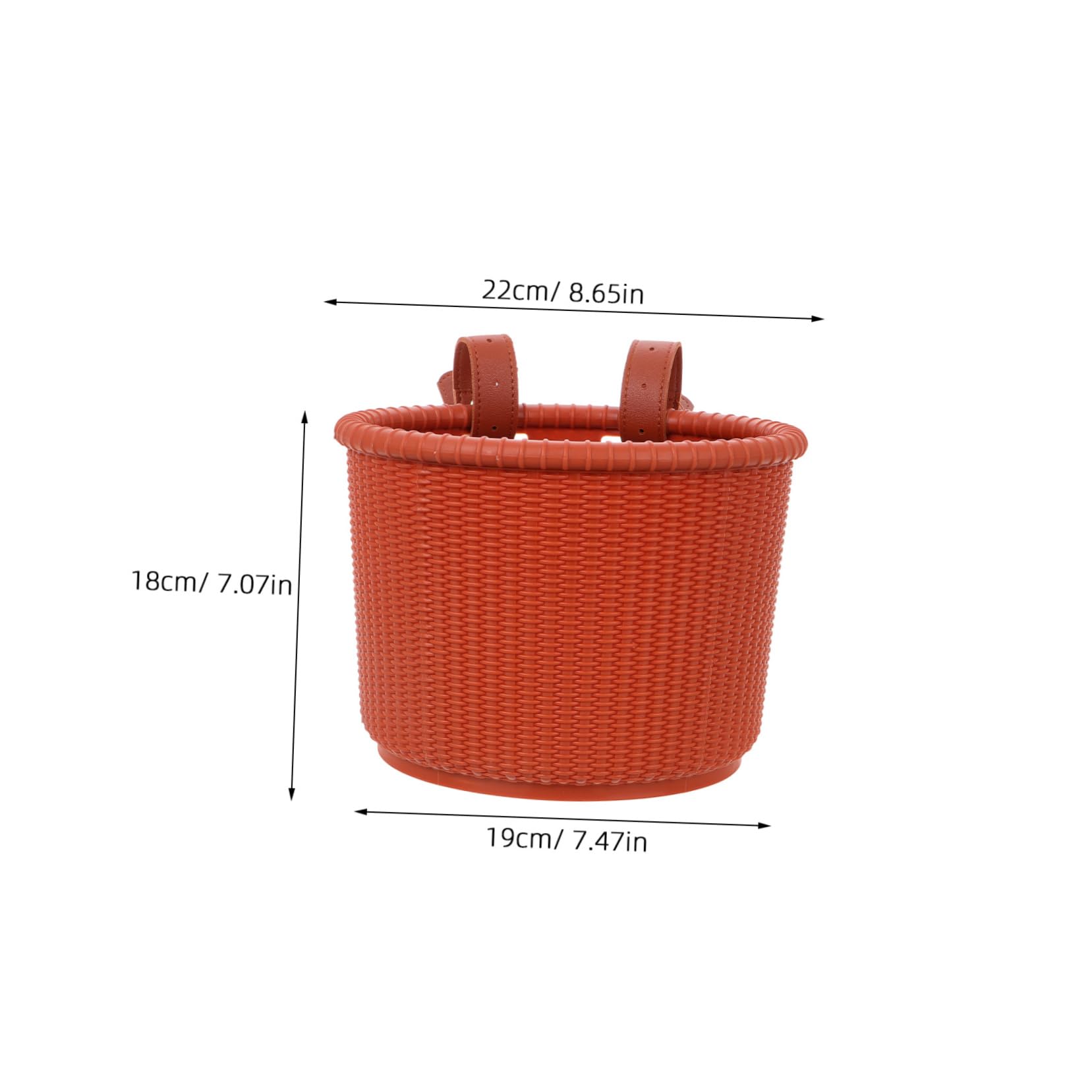 GOOHOCHY Bicycle Basket Durable Plastic Front Basket with Fixed Strap for Easy Installation for Scooters and Bikes Outdoor Accessory