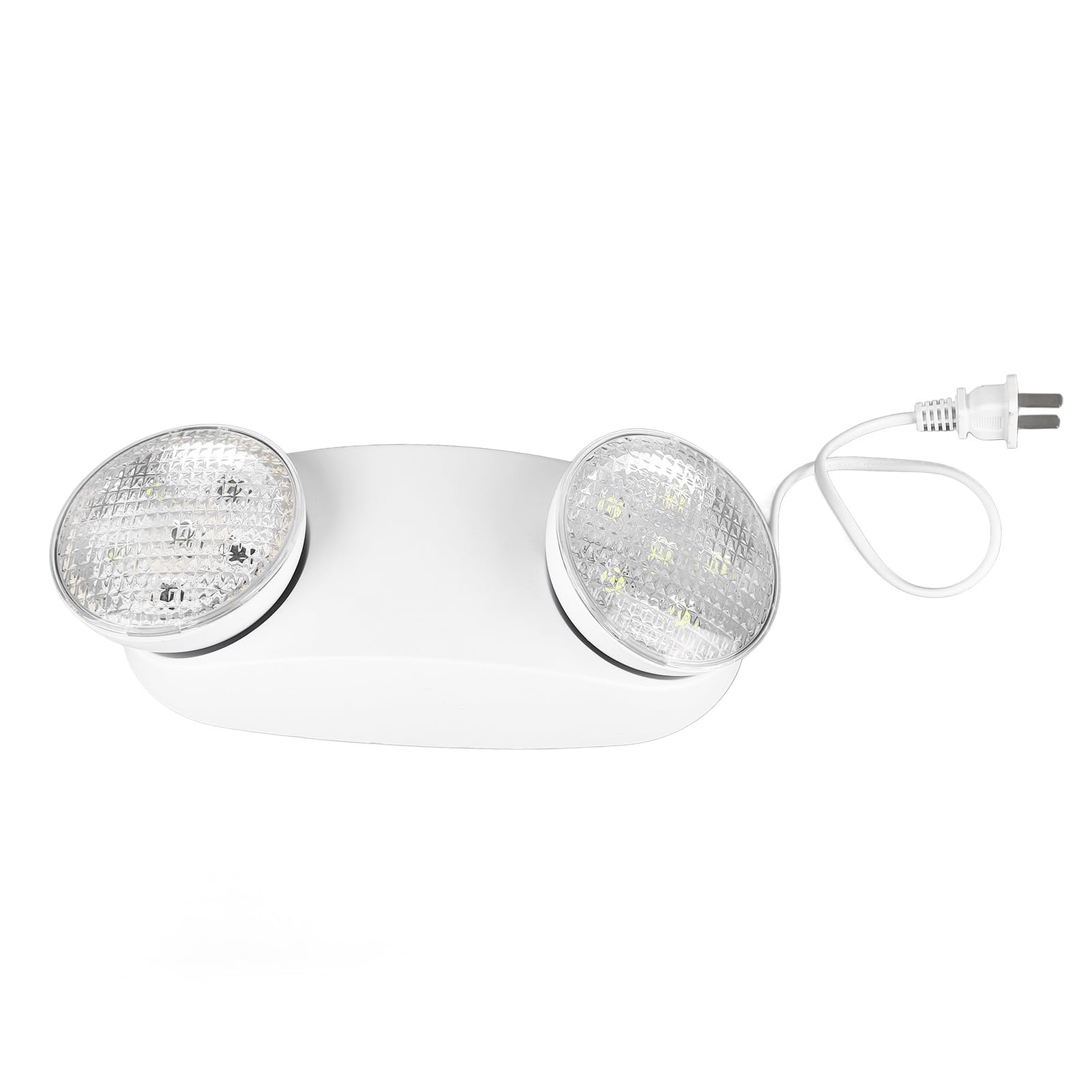 Emergency Light, LED Adjustable Two Heads Commercial Emergency Lighting Fixtures with Battery Backup for Factories, Hotels, Shopping Malls