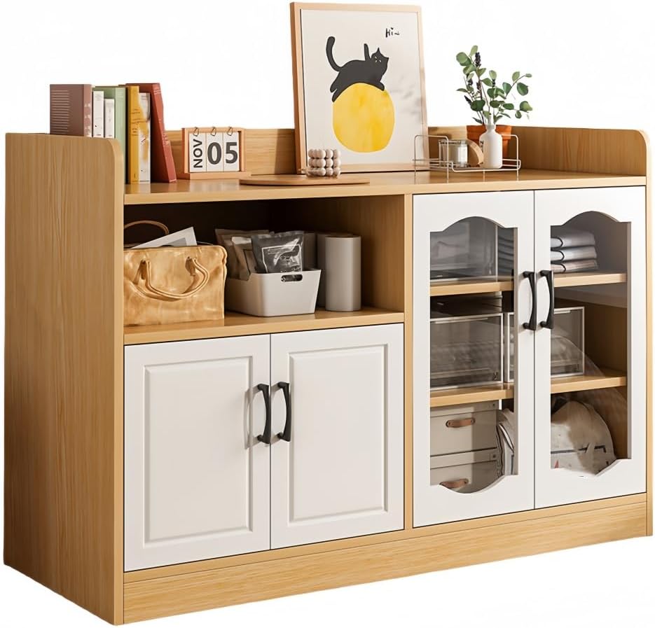 グランシュマン　木製ガラス扉収納キャビネット グランシュマン 木製ガラス扉収納キャビネット - メルカリ