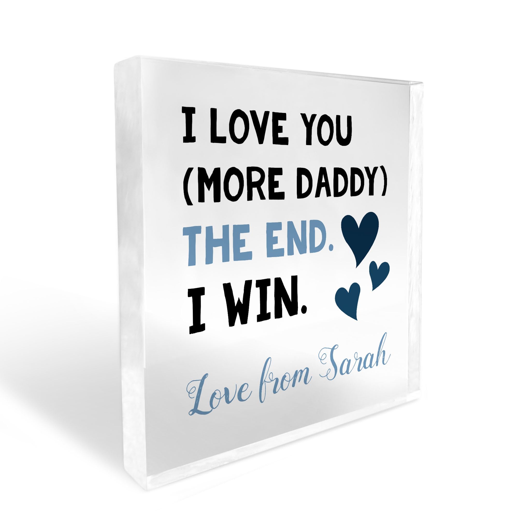 Red Ocean Fathers Day I LOVE YOU MORE DADDY Daddy Gifts From Daughter Son Gift For Fathers Day Birthday Daddy Gift Idea Gift For Him Love Gift Keepsake