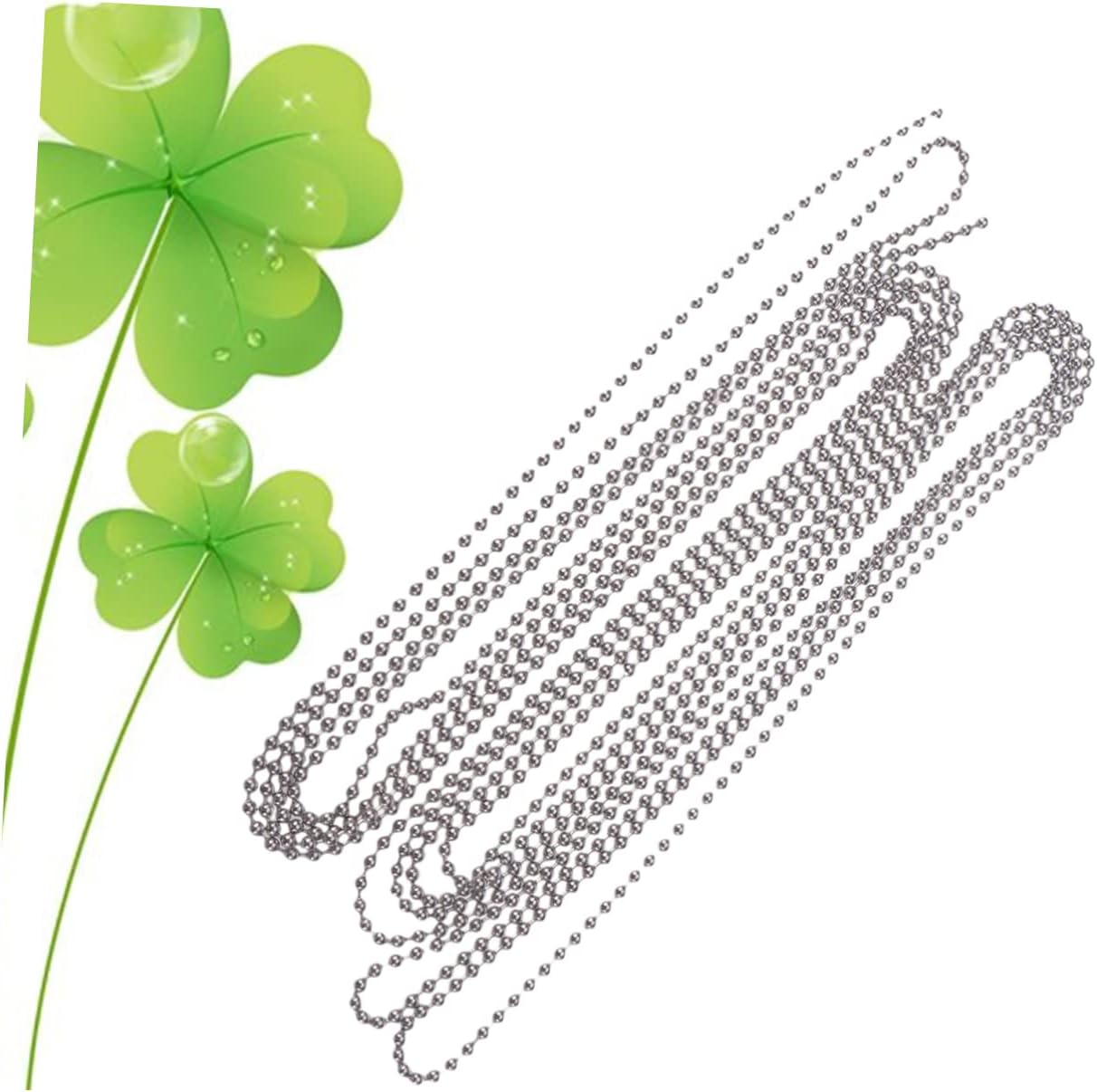 Stainless Steel Ball Chain with 10 Connectors for Ceiling Fan Pulls Jewelry Making and Craft Projects 4.5MM Diameter