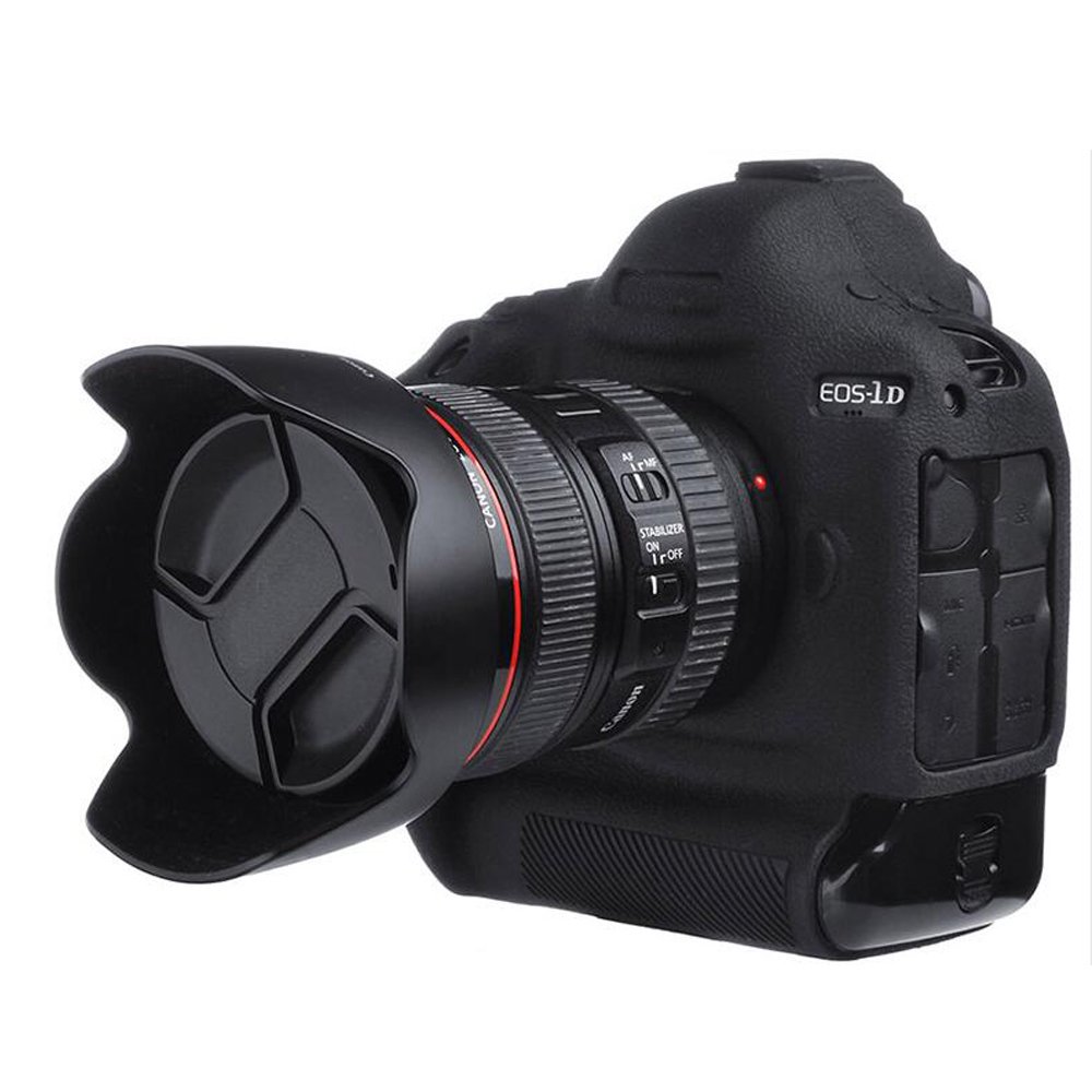 Market&YCY Custodia protettiva in silicone per fotocamera protettiva della fotocamera professionale, Per Canon 1DX - Nero