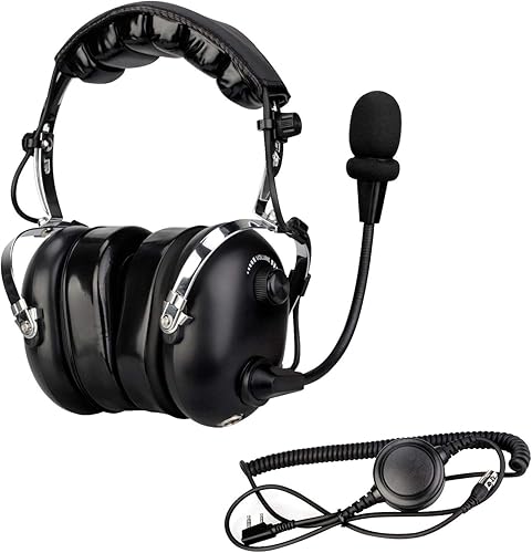 Retevis Auriculares Walkie Talkie con reducción de ruido, soporte de metal elástico, para RT21 RT68 RA89, compatible con Baofeng UV-5R 5RM Pxton