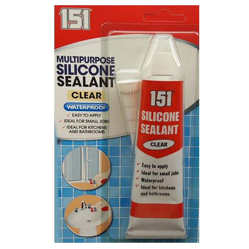 Fabulouz Silicone Sealant Tube Multipurpose Waterproof Kitchen Bath Shower Clear 70G (Clear)