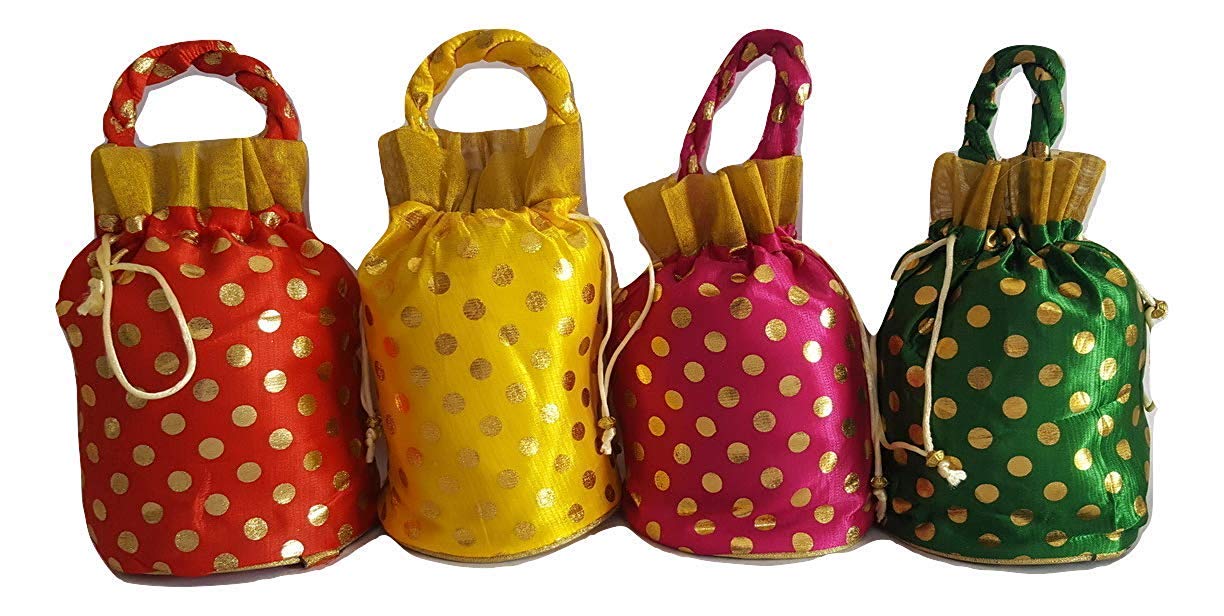 Avanti Creation Multicolored Polka Dot Gift Bags for Return Gift Potli Bags Shagun Gift Potli Bags Small Size (Pack of 60) (B07RWYJNZ2) Amazon Price History, Amazon Price Tracker