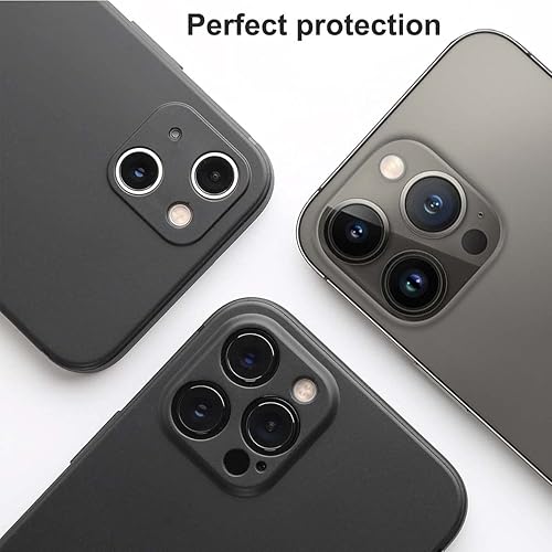 Miniatura 5 de IKPYTREE Funda de silicona a prueba de golpes para iPhone 14, 13, 12, 11 Xs Max XR 8 7 6 Plus 11 Pro mini, con protección de cámara, funda negra